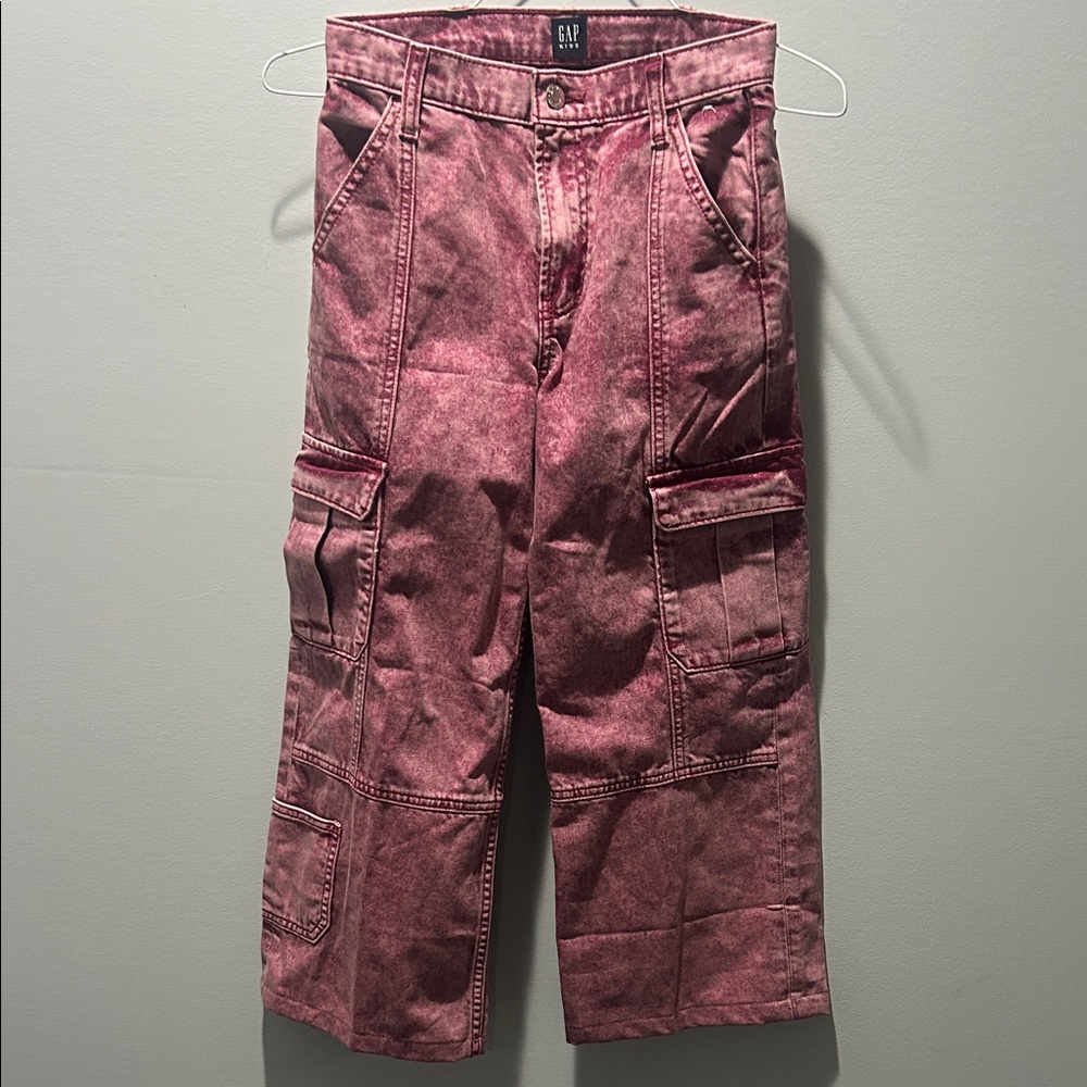GAP Kids Burgundy Cargo Jeans